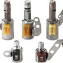 5pcs Transmission Solenoid Transmission Shift Solenoid kit U140E U241E Fits for Solara ES300 RAV4 RX300 Camry Celica Highlander Matrix(Refurbished parts)