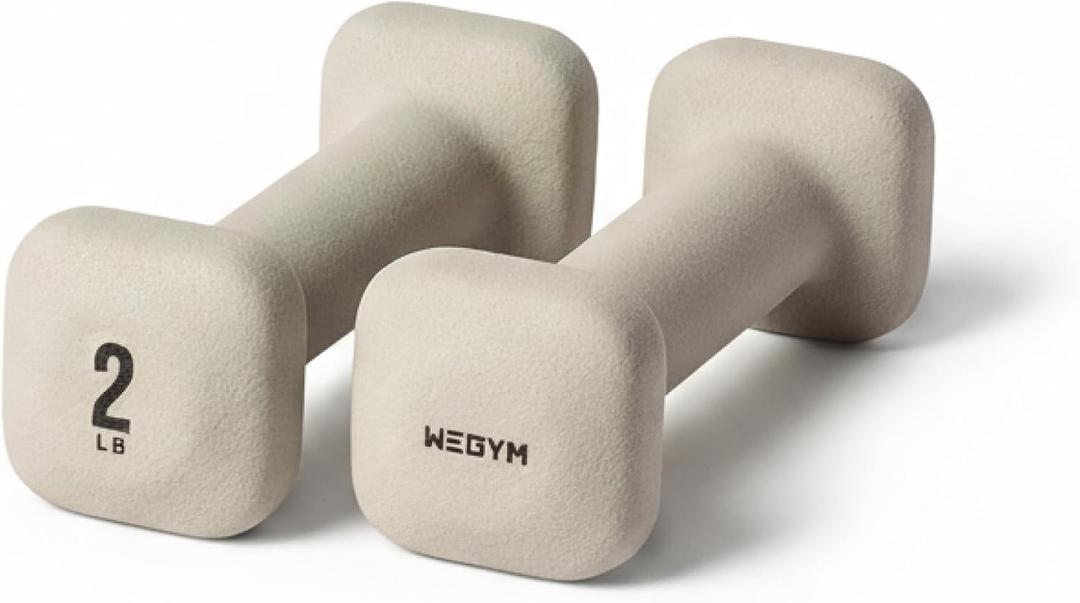 WeGym SafeGrip Square Dumbbells with Anti Slip Handles, Aesthetic Free Weights for Home Workouts, Stable Design Prevents Rolling during Floor Exercises