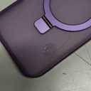 Compatible with iPhone 17 Case with Magnetic Ring Stand, Military Drop Protection, Anti-Scratch/Anti-Fingerprint Translucent Matte iPhone Case for iPhone 17 (Purple)