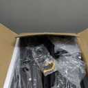 Blanket Ladder with Shelf, 6 Layer Wall-Leaning Blanket Rack, Farmhouse Blanket Shelf for Storage and Home Decor, Freestanding Rack for Bathroom, Rustic Brown and Black