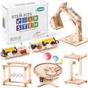 STEM Science Kits for Kids Ages 812 810, Wood Building Crafts Kits for Boys, STEM Toys for Ages 813 9 10 11 Year Old Gifts, Kids Science Engineering Experiment Projects, 3D Wooden Puzzles 1012