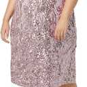 Alex Evenings Women's Plus Size Short Sequin Dress 18 plus