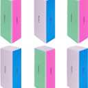 4 Way Nail Buffer Block (6 pcs), Nail Shine Buffers Blocks Files for Natural and Acrylic Nails Smoother Buffing Block Polisher Fingernail File Buffer 120/240/600/3000 Grit for Buffing Shinning
