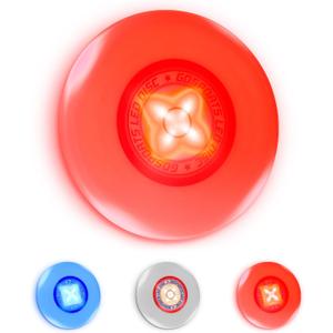 GoSports Ultimate Light Up Flying Disc - 175 grams with 4 LEDs - Multi, Red, or Blue