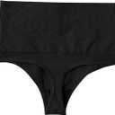 HGps8w Women's Seamless Underwear High Waisted Shapewear Panties Sexy Cheeky Full Coverage No Show Briefs (01 Black)