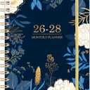 2026-2028 Monthly Planner/Calendar - 3 Year Monthly Planner 2026-2028, 6.3" x 8.4", Jan 2026 - Dec 2028, Months Tabs, Inner Pocket, Elastic Closure, Twin-Wire Binding