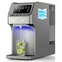 Waken Electric UV Countertop RO Water Filter, NSF/ANSI 58&61 Certified, 8 Stage Filter, TDS Monitor, 4:1 Drain, No Install, PFAS Free (Grey)