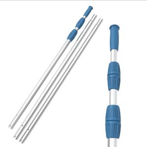 KEMANO Professional 15ft Heavy Duty Swimming Pool Pole, Telescopic Aluminum, Adjustable 3.4-15ft, Fits Pool Vacuum, Net, Brush, Hook, Cleaning Tools, Universal Mount, Anti-Slip Grip, Twist Lock Design