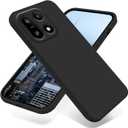 Compatible with Oneplus 15 Case Slim Silicone Liquid Full Body Cover,Phone Case for Oneplus 15 Soft Shockproof Cute Anti-Scratch Microfiber Lining Funda para Protective (Black)