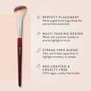 BK BEAUTY 112 SMALL ANGLED FACE BRUSH Precise Angled Blush Brush for Soft, Natural Blend, Ideal for Blush on Smaller Faces & Highlighting