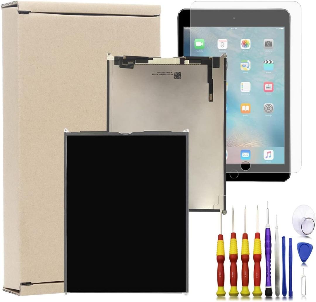 LCD Display Digitizer Screen Replacement for iPad 9th 8th 7th Generation (A2197 A2198 A2200 A2270 A2428 A2429 A2430 A2602 A2603 A2604 A2605) iPad 7 8 9 Gen with Tools and Tempered