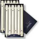 Colonial Candle Unscented Taper Candle, Classic Collection, Ivory, 10 In, Pack of 12 - Up to 8 Hours Burn