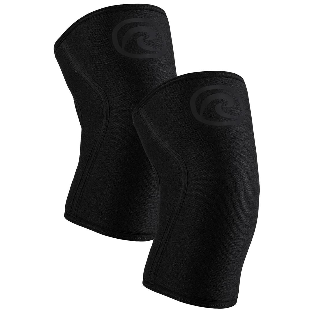 Rehband 7mm Power Max Knee Compression Sleeve for Strength Sports, Competition Grade, Neoprene Knee Sleeves for Bodybuilding & Heavy Powerlifting, Colour:Carbon/Black - 1 Pair, Size:Medium
