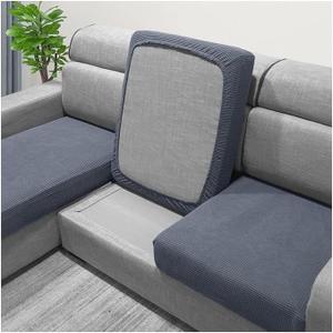Seat Covers for a Corner Sofa Grey, Size: S-3 Pieces, XXL-1 Piece