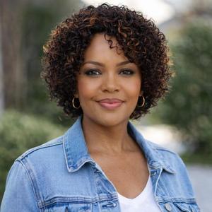 Ombre Short Curly Wigs for Black Women Glueless Wigs Human Hair Piano Highlight Color Curly Wig Human Hair For Black Women Side Part Short Curly Wigs For Older Women (P1B/30)