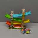 Wooden Car Ramp Toy for 1 2 3 Year Old Boys and Girls 4 Level Toddler Race Track with 8 Mini Cars Garage - Montessori Toys for 1-3 Year Old Christmas Birthday Gifts