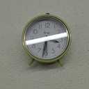 Equity 20090 5 Inch Silent Sweeping Quartz Metal Alarm Clock, Light Green