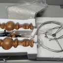 BOBOMOMO 24" Farmhouse Table Lamps Set of 2  Rustic Light Brown Resin Bedside Lamps with Linen Shades, Medium Size Nightstand Lamps for Bedroom, Living Room, and Entryway, Ideal for Warm, Cozy Spaces