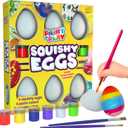 Dan&Darci Easter Egg Squishy Painting Kit - Arts & Crafts for Girls and Boys - Kids Art Activities - Craft Gift for Kid Ages 6 7 8 9 10 Year Old Girl Gifts - Decorate 6 Slow Rising Squishies