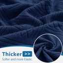 hyha Waterproof Couch Cushion Covers, Waterproof Sectional Couch Covers for Cushion Sofa for Pets, Stretch Sofa Slipcover Washable with Elastic Bottom(Back Cover M, Navy)