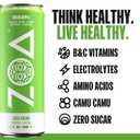 ZOA GREEN APPLE Sugar Free, Low Calorie Energy Drinks | Healthy B & C Vitamins | Electrolytes for Hydration | 160mg Caffeine from Green Tea | 12 Fl Oz Cans (11 Pack) (EXP 01/04/27)