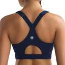 RUNNING GIRL High Impact Sports Bras for Women, High Support Running Adjustable Sports Bra Molded Cup Strappy (X-Large, Dark Blue)