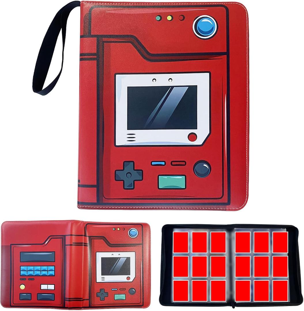 Trading Card Binder with 9 Pocket Pages 900 Pockets Protective Storage Album for Sports Cards, Gaming Cards, Collectibles
