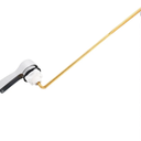Hibbent Universal Metal Front Mount Toilet Handle Replacement Kit, Brass Toilet Flush Tank Lever with Stainless Steel Flapper Chains for Most Toilets, Chrome