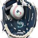 Franklin Sports MLB Youth Teeball Glove and Ball Set - Kids Baseball and Teeball - Perfect First Kids Glove - 9.5"