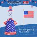 4th of July Goose Outfit Set Patriotic Lawn Porch Goose Clothes American Flag Goose Costume Independence Day Goose Outfit for 23'' Plastic Goose Outdoor Patio Yard Lawn Art(Large Flag)