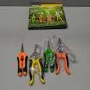 EWPJDK 4 Pack Garden Pruning Shears, Stainless Steel Garden Shears, Gardening Shears, Garden Scissors, Clippers, Pruning Snips, Pruning Shears for Gardening Tools (4PCS Yellow Orange Green)