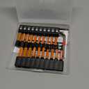 toolant Impact Hex Head Allen Wrench Drill Bit Set 20pcs (Metric&SAE), 1/4 Hex-Shank S2 Steel Hex Bits Set, CNC Machined Tips with Magnetism, 2 Long with Storage Box