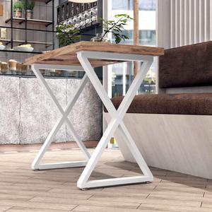 DR.IRON Metal White Table Legs 28''H, Heavy Duty Desk Legs for Dinning Table, Coffee Table, Kitchen Table (Without Boards), Set of 2