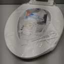 Round Toilet Seat Slow Close, 17" Round White Polypropylene Toilet Seat Cover with Never Loosen Durable Lid, Quiet and Easy to Install & Clean