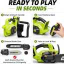 Pandapop 2 in 1 Kids Gardening Tools Set, Toy Chainsaw with Realistic Sounds, Kids Tool Set with Glasses & Gloves, Christmas Halloween Birthday Gifts for Boys & Girls 3 4 5 6 7 | Toy Chainsaw with Realistic Sounds, Includes Glasses & Gloves, Toddler Outdoor Toys Tools, Christmas Halloween Birthday Gifts