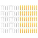 50pcs Solid Wood Baseboard Seamless Nails Double-Headed Self-Tapping Screws Foot Line Nails Invisible Security Screws (3.5cm 0.8cm)