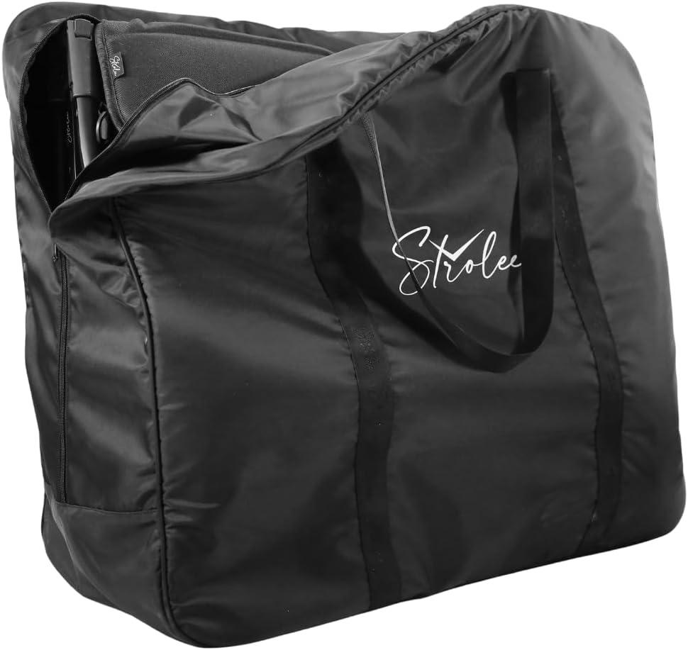 Strolee Padded Double Stroller Travel Bag & Protective Storage Cover For Airplane Gate Check - Universal Fit On Most Double Travel Strollers