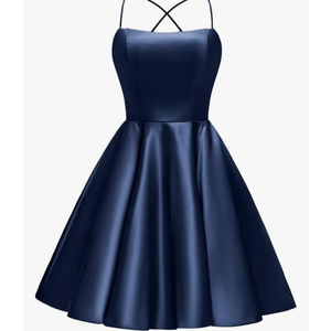 Satin Homecoming Dresses 2025 with Pockets Square Neck A Line Backless Short Cocktail Dresses, Size 4 Satin Homecoming Dresses 2025 with Pockets Square Neck A Line Backless Short Cocktail Dresses, Size 4