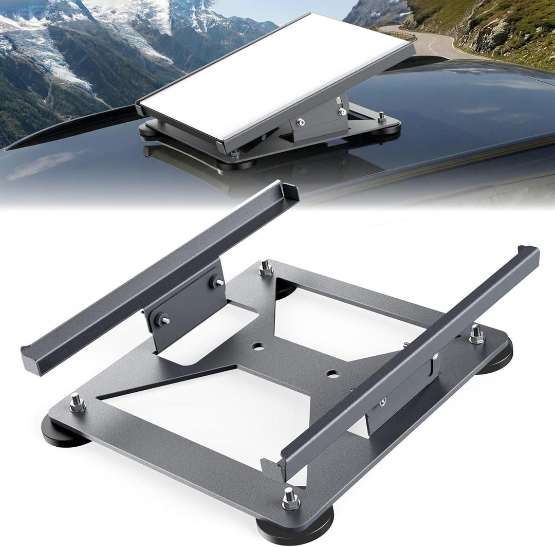 Vehiker Starlink Mini Mount with 220lbs Heavy Duty Magnet Bases, 30 Adjustable Starlink Mini Magnetic Mount Professional for Cars, RVs, Boat, Weather-Resistant, Carbon Steel