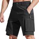 Libin Men's Shorts Cargo Shorts for Men Golf Work Hiking Casual Fishing Travel Shorts (Blue, XXXL)