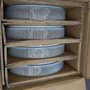 Famiware Star 8.25" Pasta Bowls Set of 8, Bowl Plates, Smoky Blue, 8 Pcs