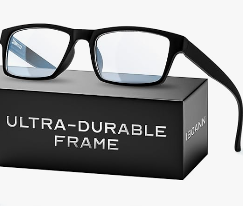 IBOANN Reading Glasses for Men Readers Mens Stylish Blue Light Blocking Computer Eyeglasses