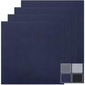 Peel and Stick Carpet Floor Tiles 24x24 Inch, 20 Pack Tile Carpet Squares, 4.5mm Thick Self Adhesive Carpet Tiles, Easy to Install, Durable Non-Slip Polyester for Home Office Basement Blue