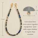 Beaded Phone Lanyard for Women Natural Stone Phone Wrist Strap Handmade Smartphone Wristlet Strap Beaded Wrist Chain (Blue)