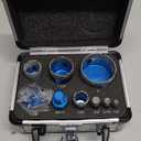 Diamond Drill Bits Set Tile Hole Saw Diamond Hole Saw 9pcs 6/8/10/20/25/35/50mm,35mm5/8-11 Beveling Chamfer Bit,1pc SDS Adapter for Glass Ceramic Porcelain Tiles Marble Brick Granite pots