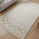Muddy Mat® Tribal 8ft x 10ft Washable Muddy Carpet for Living Room, Bedroom & Dining Room – Modern Soft Low Pile Non Slip Carpet – Pet Friendly Waterproof Foldable Area Rugs for Home