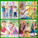 6 x 36PCS Dinosaur Party Favors for Kids - 24PCS Temporary Tattoos + 12PCS Stick Hands Stretchy Fidget Toys, Dino Birthday Goodie Bag Stuffers, Classroom Prizes, Treasure Box, Student Gifts