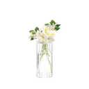 Gute 8 Inch Glass Vases for Decor, Flower Vase for Home Decor, Modern Decorative Clear Vase Centerpieces Living Room, Kitchen, Office Wedding or Gifts