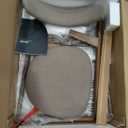 COLAMY Wooden Dining Chairs Set of 1, Modern Fabric Upholstered Kitchen Chairs, Farmhouse Dining Room Chair with Foot Pegs, Camel