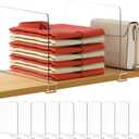 HBlife Clear 12 Inches Tall [Extra Tall Version] Acrylic Shelf Dividers for Closet Organization 10PCS Closet Shelf Divider Closet Dividers for Shelves Shelf Organizer for Closet Shelf Organizer